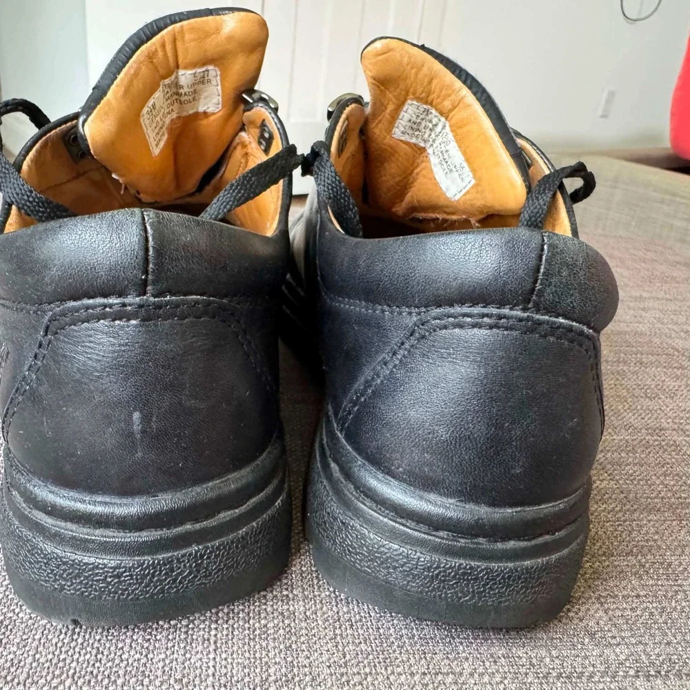 Timberland Mens Black Leather Low Top Hiking Shoes 30380 Size 8.5 M